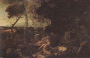 Nicolas Poussin Landscape with St.Jerome oil painting picture wholesale